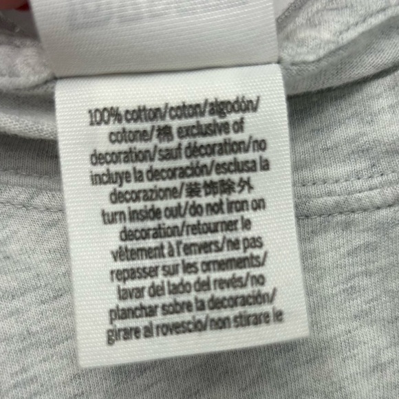 Victoria's Secret PINK Gray Long Sleeve Shirt M Gold Glitter Dog Graphic… - Picture 6 of 10